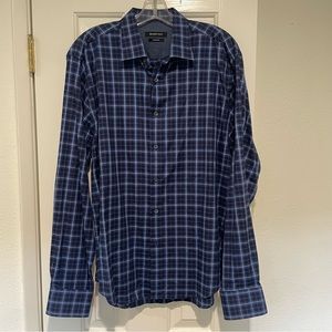 Mens BUGATCHI dress button up plaid shirt
